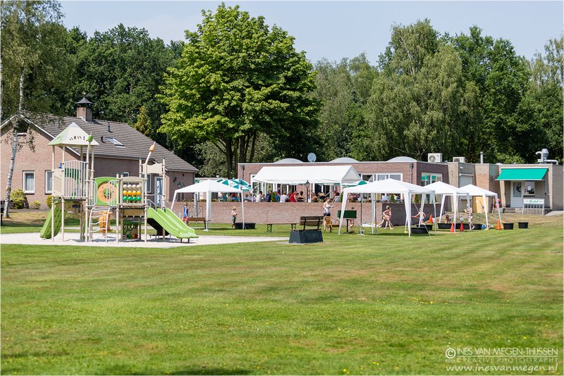 Speelweide met het springkussen